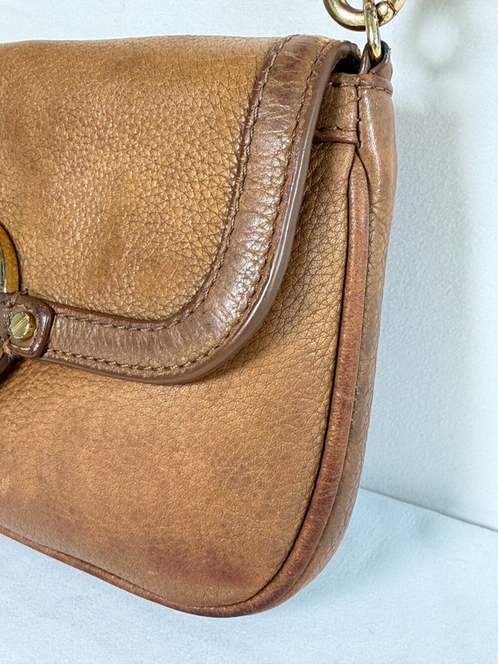 TORY BURCH Amanda Leather Crossbody Bag Brown - Picture 6 of 14